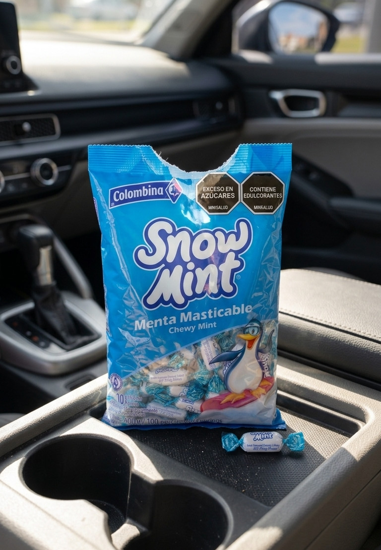 100 Colombina Snow Mint Chewy Mint Candy 400g Refreshing Breath Sweets Bulk Bag