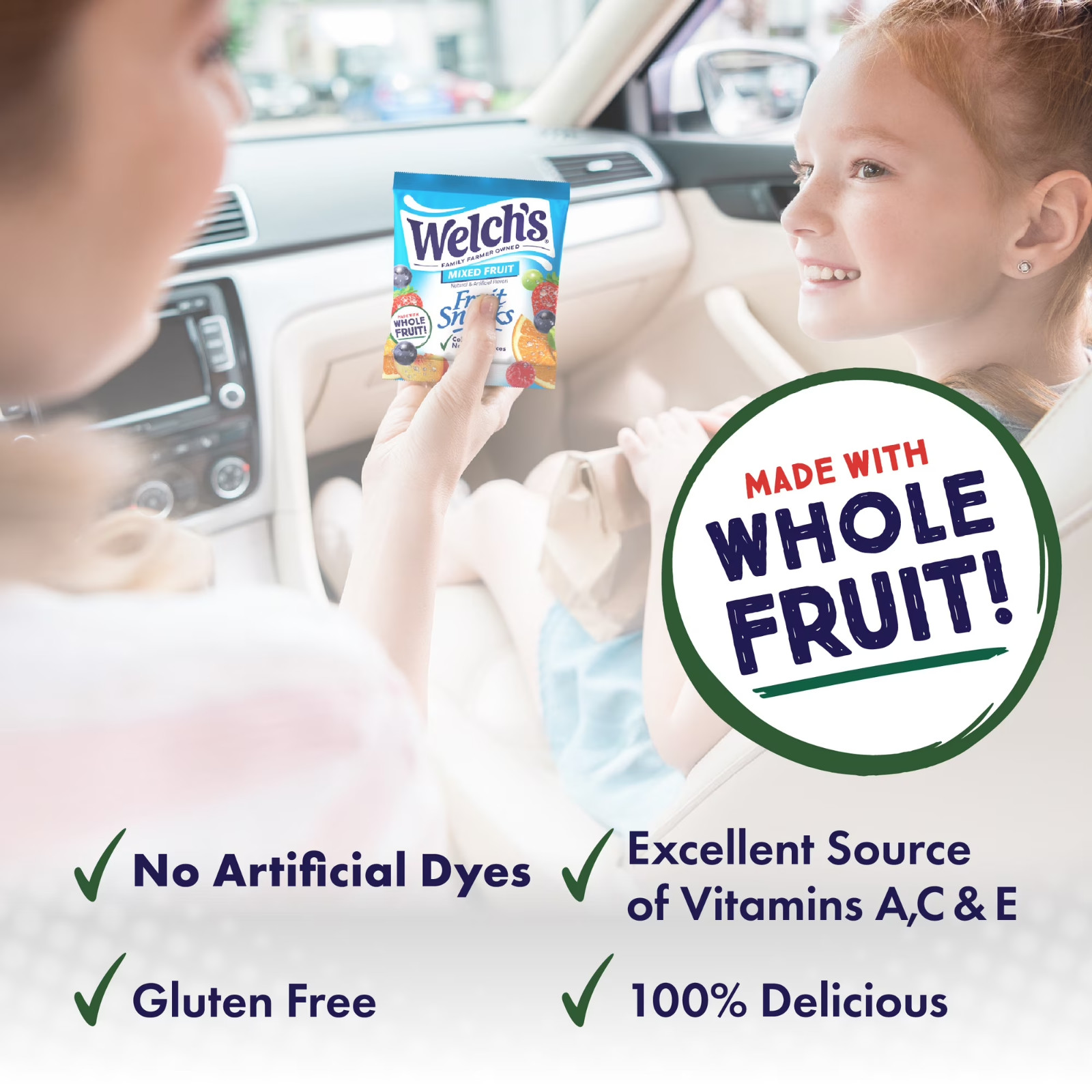 Welch’s Fruit Snacks Gluten Free Mixed Fruit Soft Fruit Snacks, .8 oz, 40 Count.