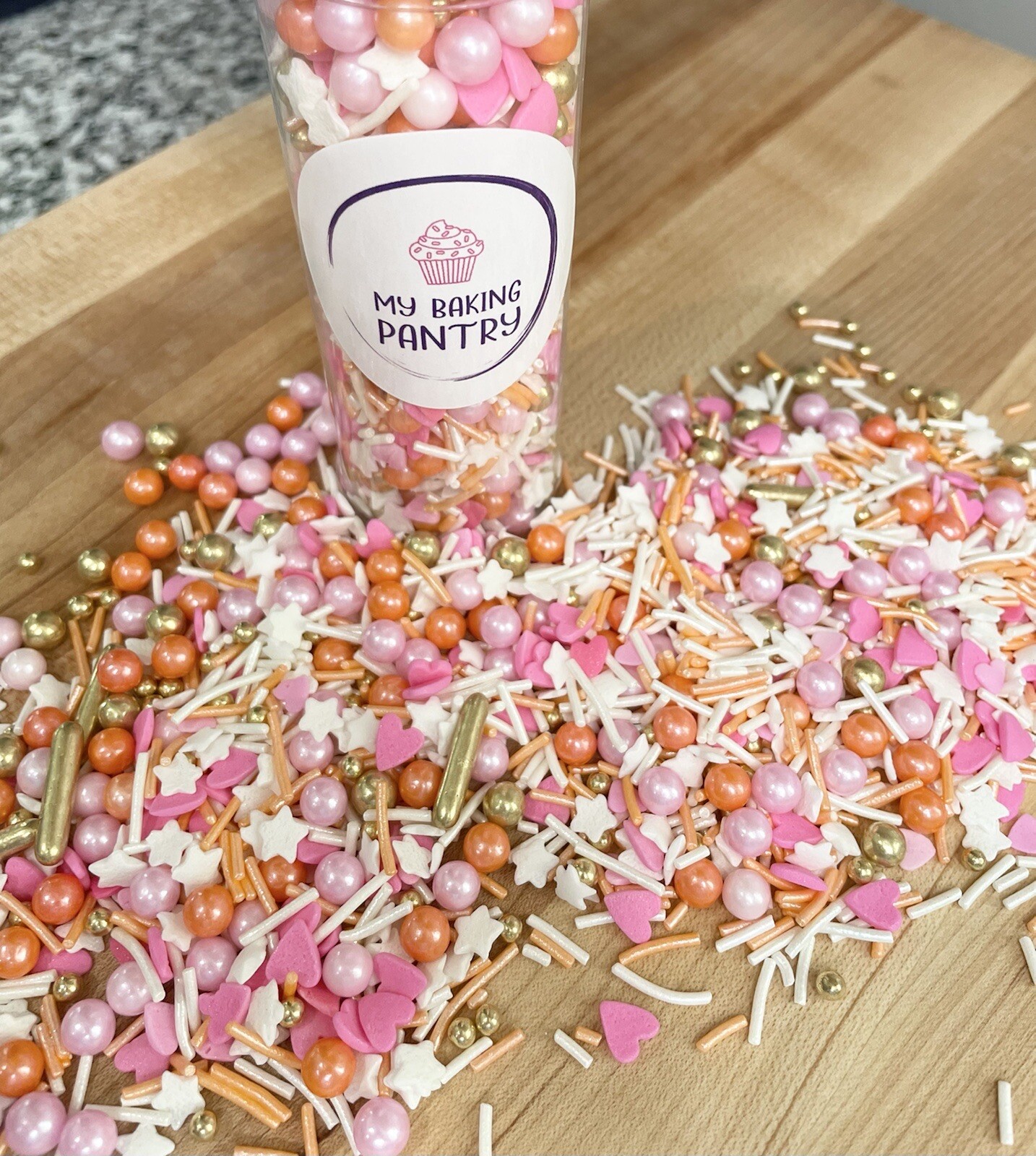 Princess sprinkles cake decoration