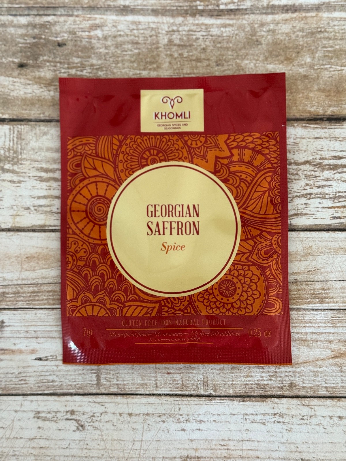 SAFFRON, Georgian Spice Packet, Net Wt. 0.25oz (7gr), Khomli Brand
