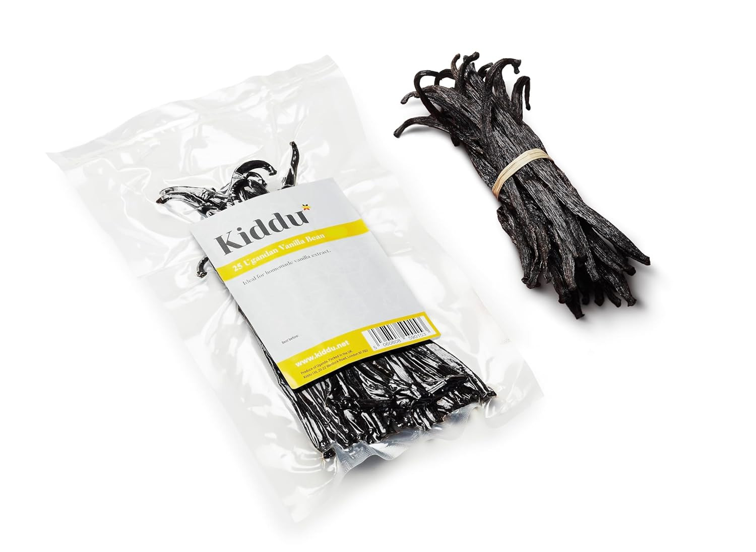 25 Grade B Vanilla Beans – Whole Vanilla Beans, Ideal for Making Vanilla Extract