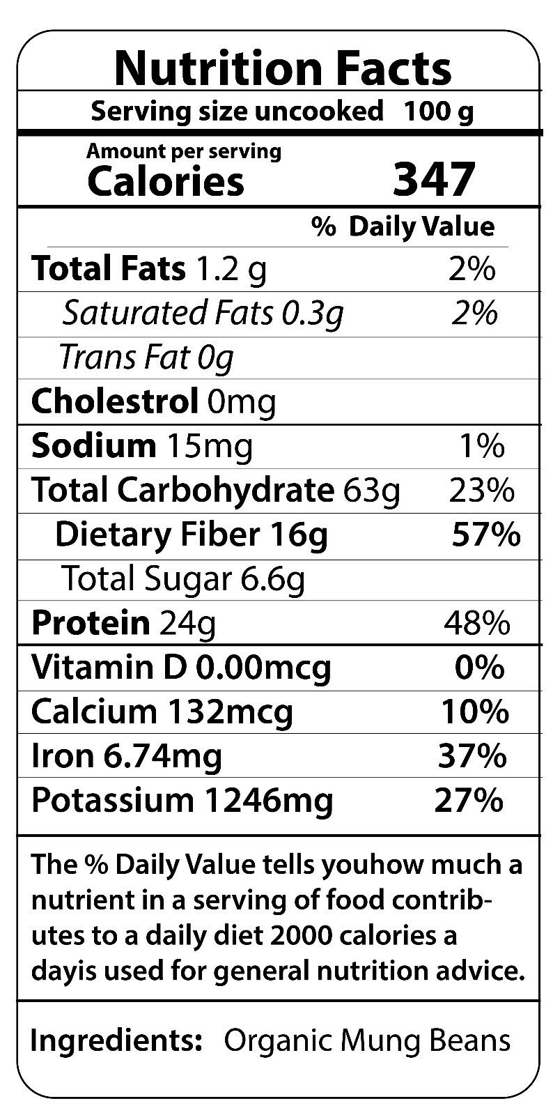 Organic Whole dried MUNG Beans ‘Green Gram’ ‘Moong’ Prewashed Clean non GMO