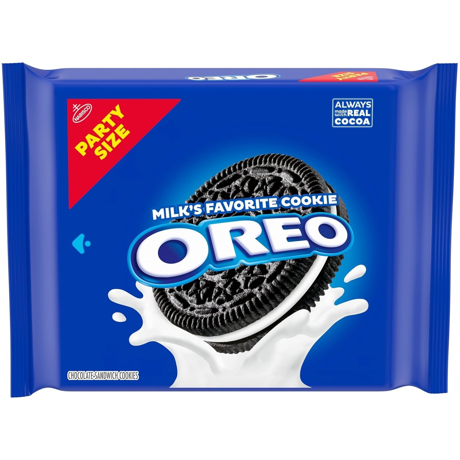 Chocolate Sandwich Cookies, Party Size, 24.16 oz | Always made with Real Cocoa