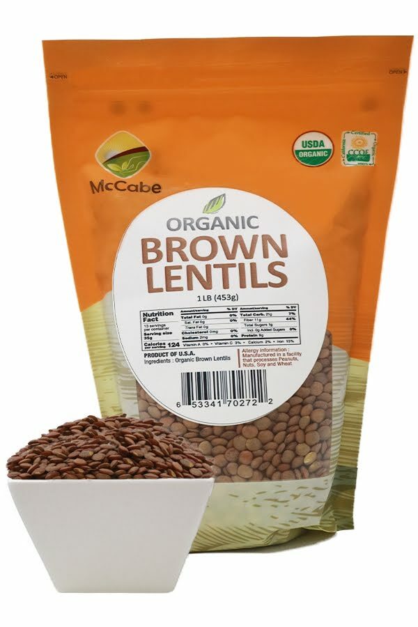 McCabe ORGANIC Brown Lentils, 1-Pound, USDA Organic Certified