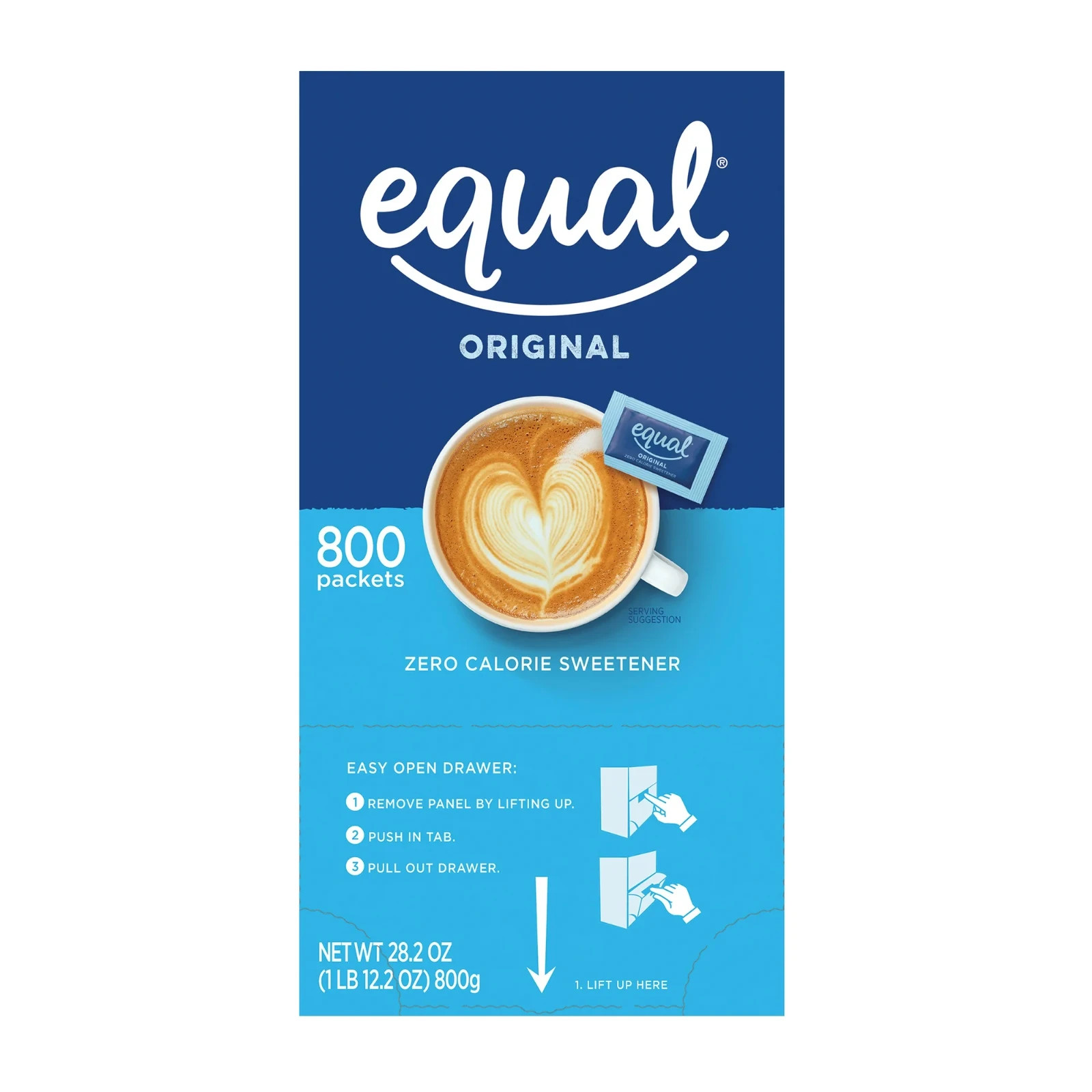 EQUAL Zero Calorie Sweetener, Sugar Substitute, 800 Packets