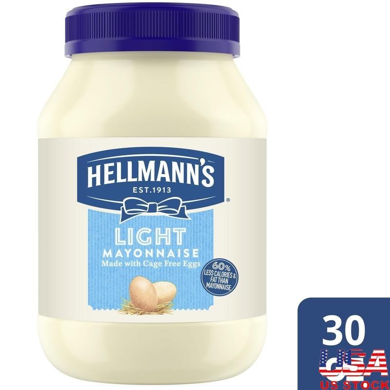 Cage Free Light Mayonnaise Spread Gluten Free Low Cal 60 Less Fat 30 fl oz New