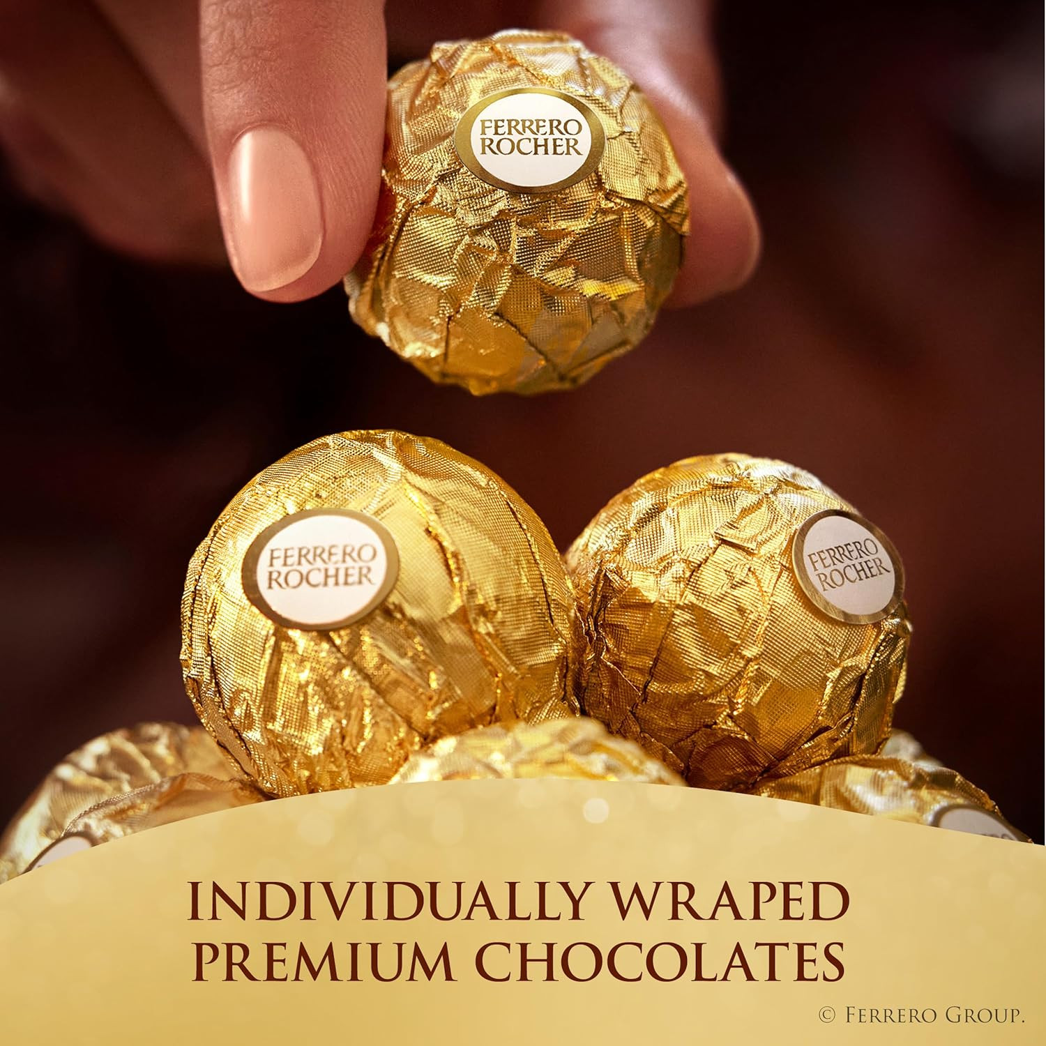 Gourmet Hazelnut Milk Chocolate Gift Box, 12 Individually Wrapped Chocolates, 5.