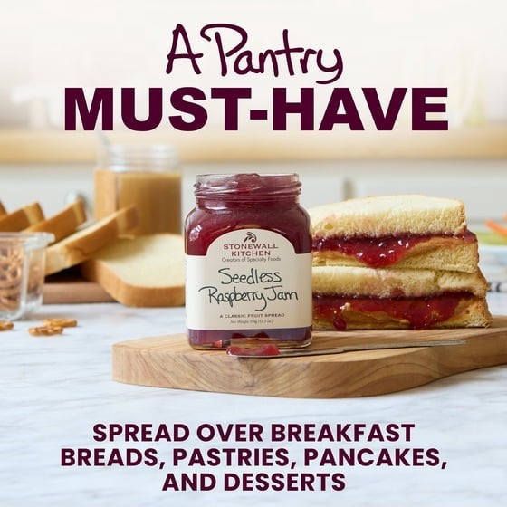 Stonewall Kitchen, non GMO, Seedless Raspberry Jam, 12.5 oz. Jar
