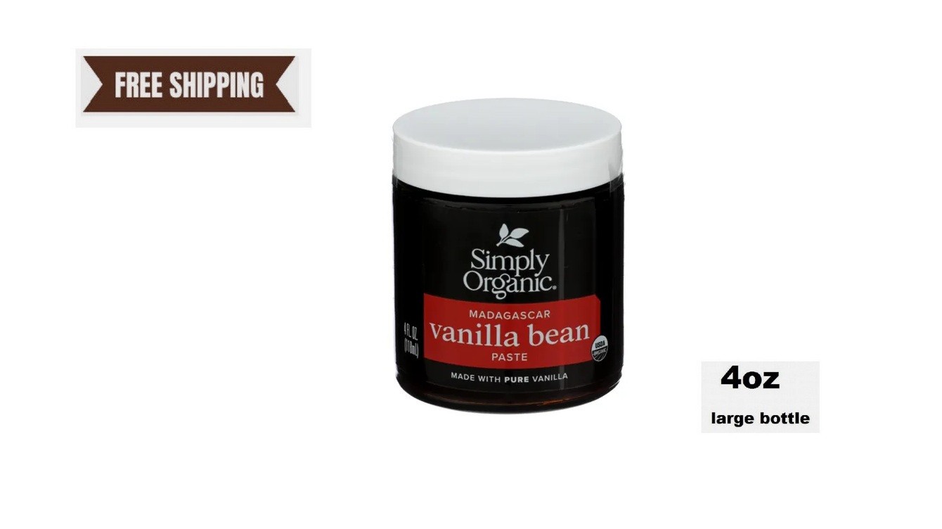 Vanilla Bean Paste by Simply Organic ~ Madagascar / 4oz glass jar / 2027