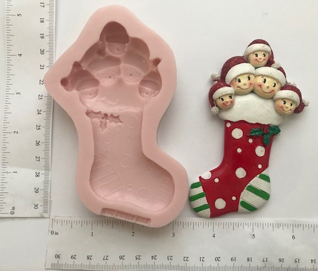 CHRISTMAS SOCK, BOOT silicone mold fondant cake food cakes cupcakes FDA