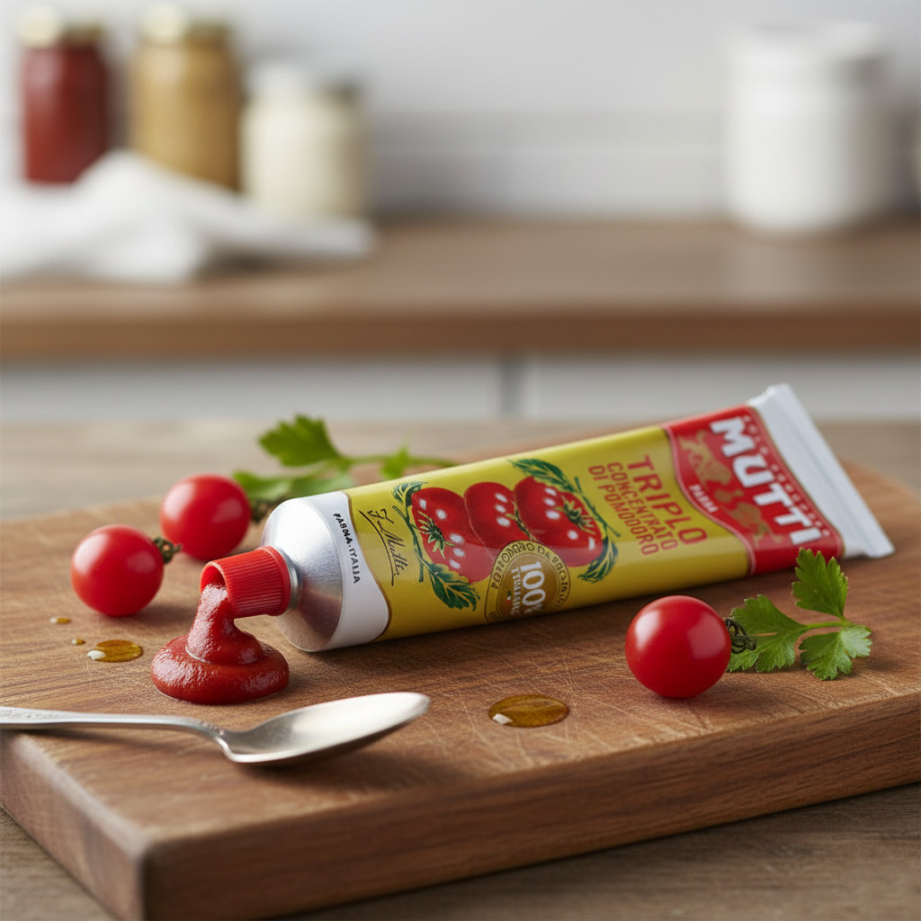Mutti Triple Concentrated Tomato Paste Tube 6.5oz (185g) – Product of Italy