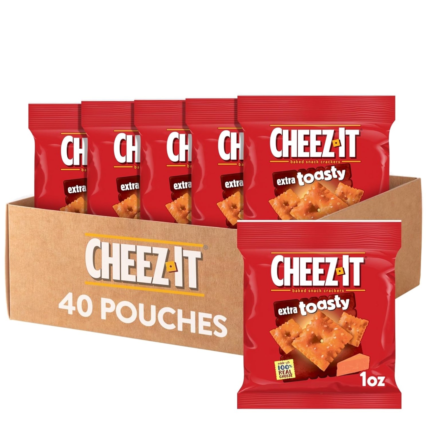 Crispy Extra Toasty Crackers, 40 Pouches