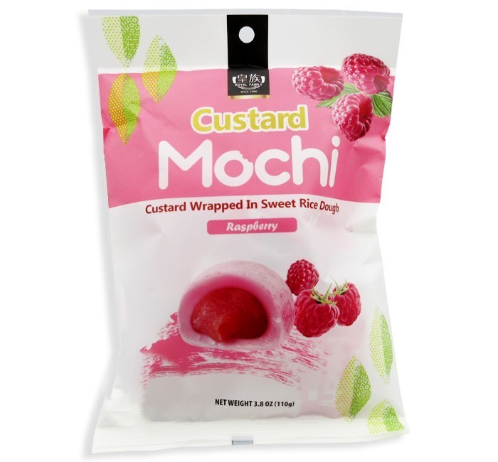 ROYAL FAMILY CUSTARD MOCHI RASPBERRY PEG BAG – Gluten Free – Low Fat