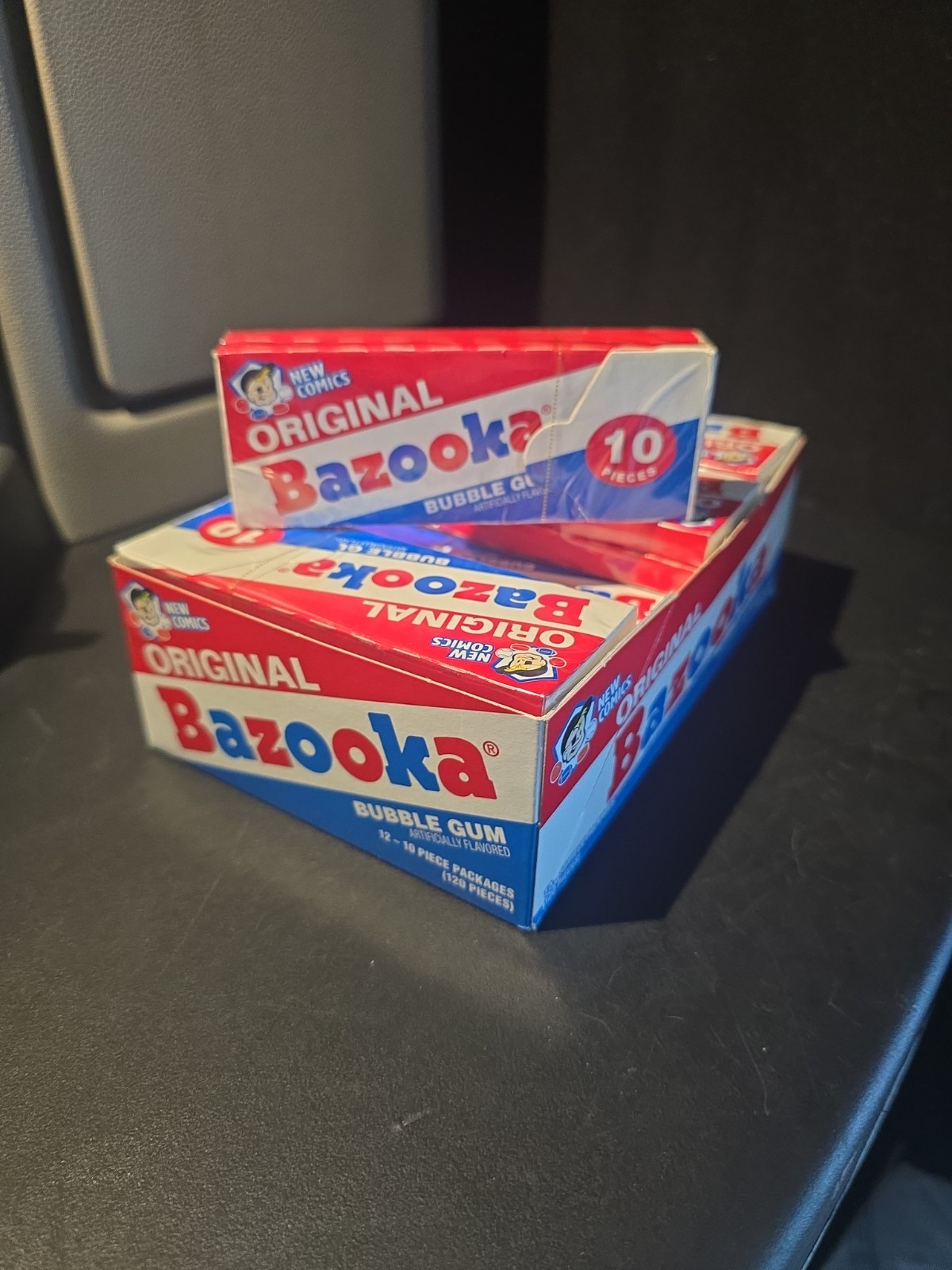 12-PACK DISPLAY BOX BAZOOKA ORIGINAL FLAVOR BUBBLE GUM+COMICS 10 PC PER PACK=120