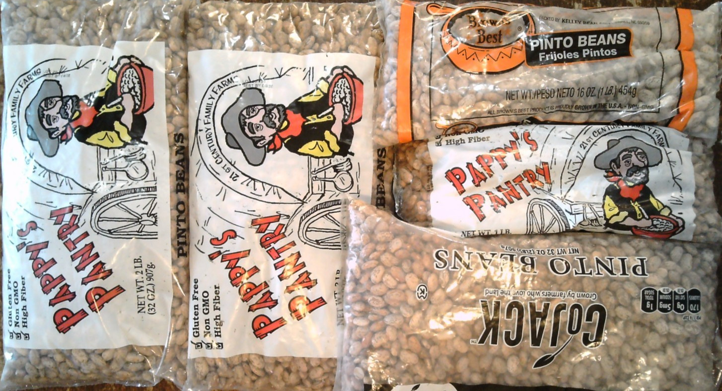 Pappy’s/Brown’s Best/CoJack Pinto Beans *7/27 (1), 4/28 (2), 12/28 (1), 1/29 (1)