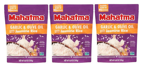 Mahatma Garlic & Olive Oil Jasmine Rice 3 Pack
