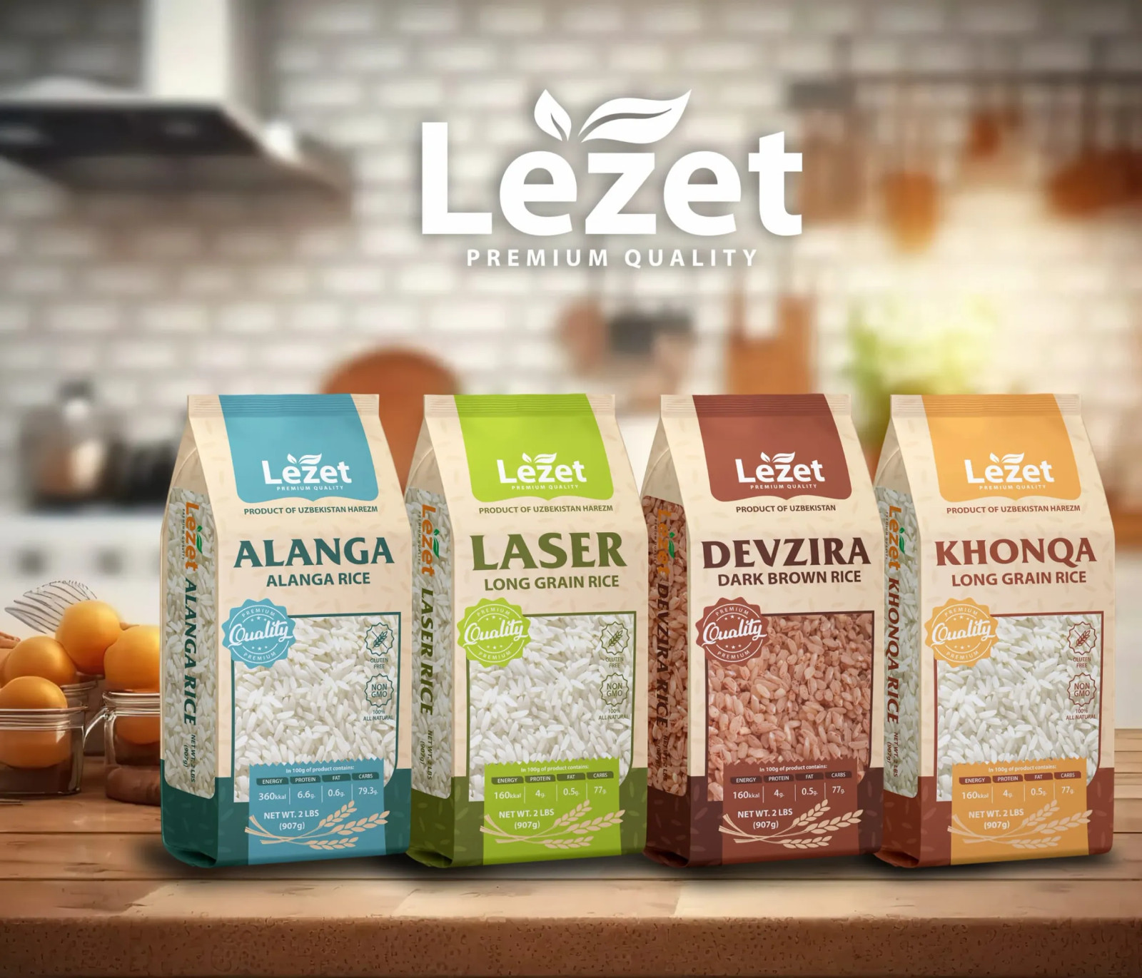 Lezet Premium Quality Devzira Rice & Laser Rice 2 lbs & 7 lbs Bags Uzbekistan
