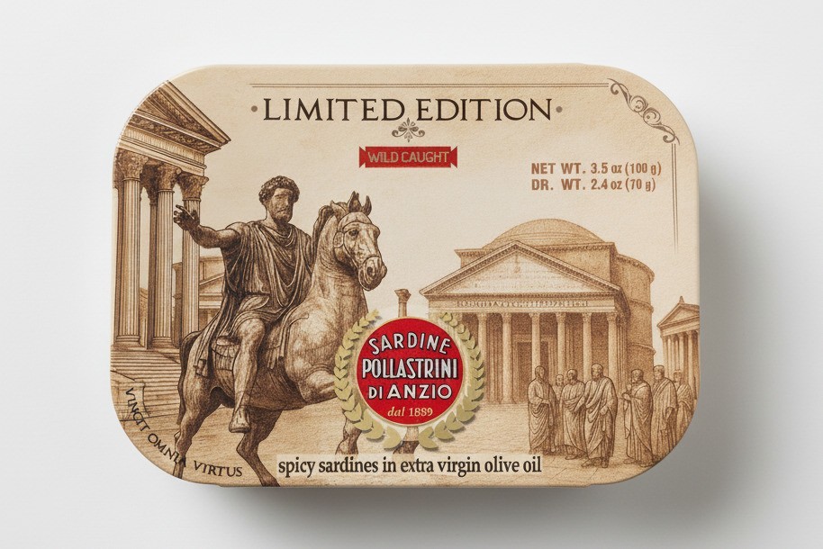 Pollastrini Limited Edition Spicy Sardines in Extra Virign Olive Oil – 100g (3.5