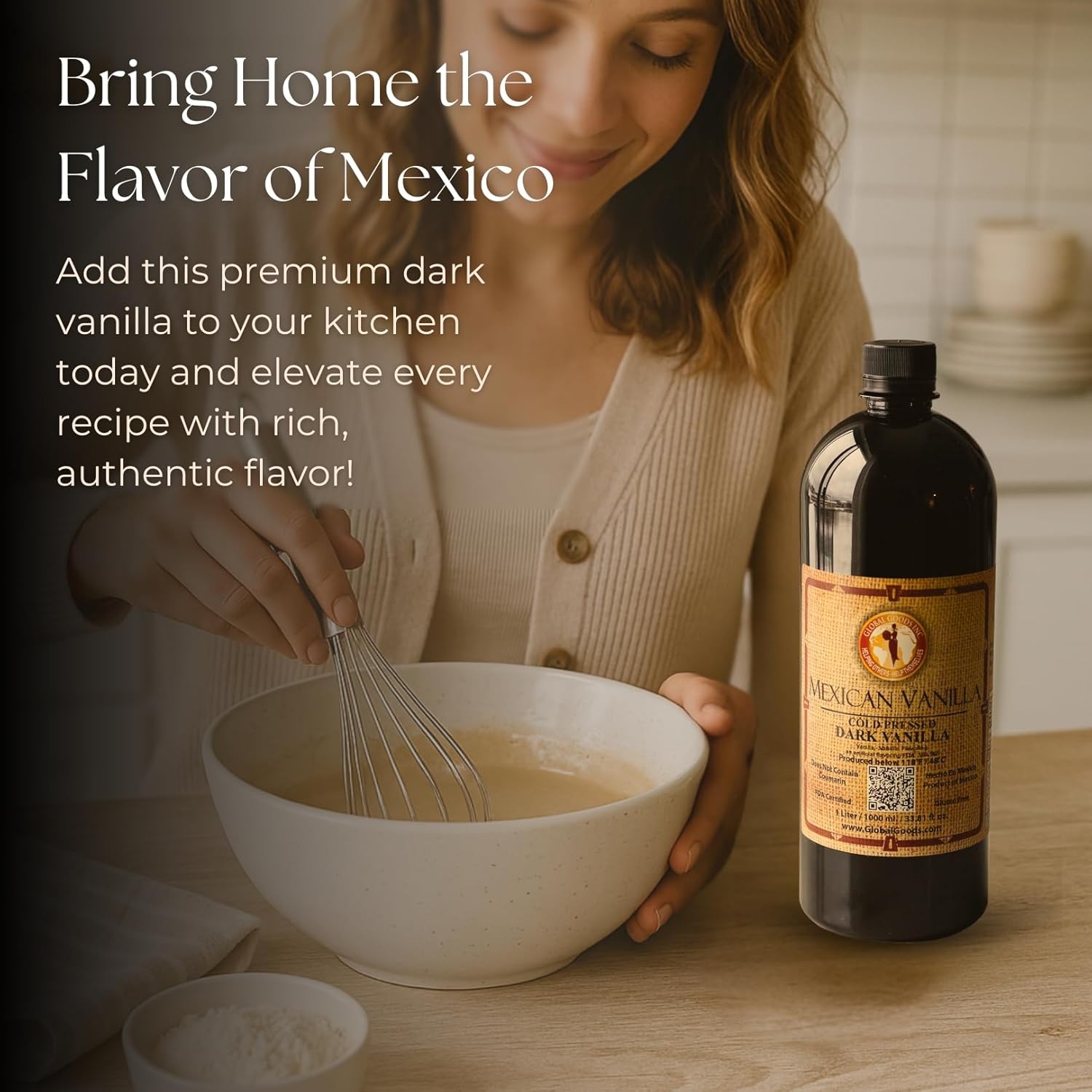 Pure Dark Mexican Vanilla Extract Gluten-Free 33.8 Ounce (Pack of 1)