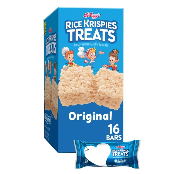 Rice Krispies Treats Original Chewy Crispy Marshmallow Squares,Kids Snacks,12.oz