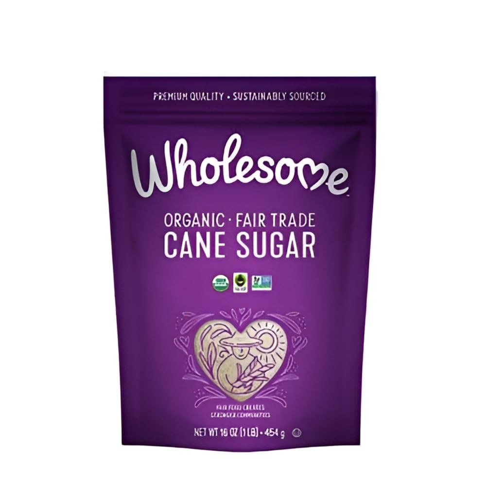Organic Fairtrade Cane Sugar 16 Ounce Non GMO Kosher for Baking and Sweetening