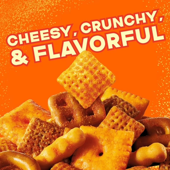 Chex Mix Cheddar Savory Snack Mix Salty Snacks Tub 20 oz Pack of 2