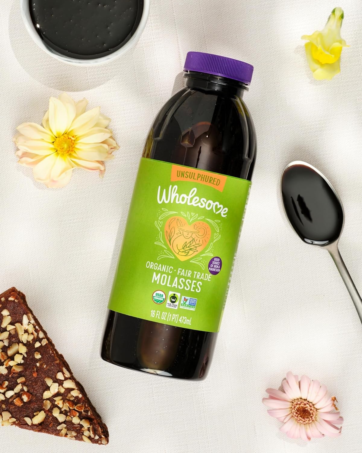 Organic Blackstrap Molasses, 16 oz USDA Organic, Fair Trade Certified
