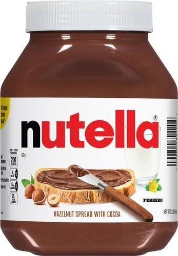 Nutella Hazelnut Spread with Cocoa, Creamy Hazelnut 35.3 oz Jar (Pack of 2)