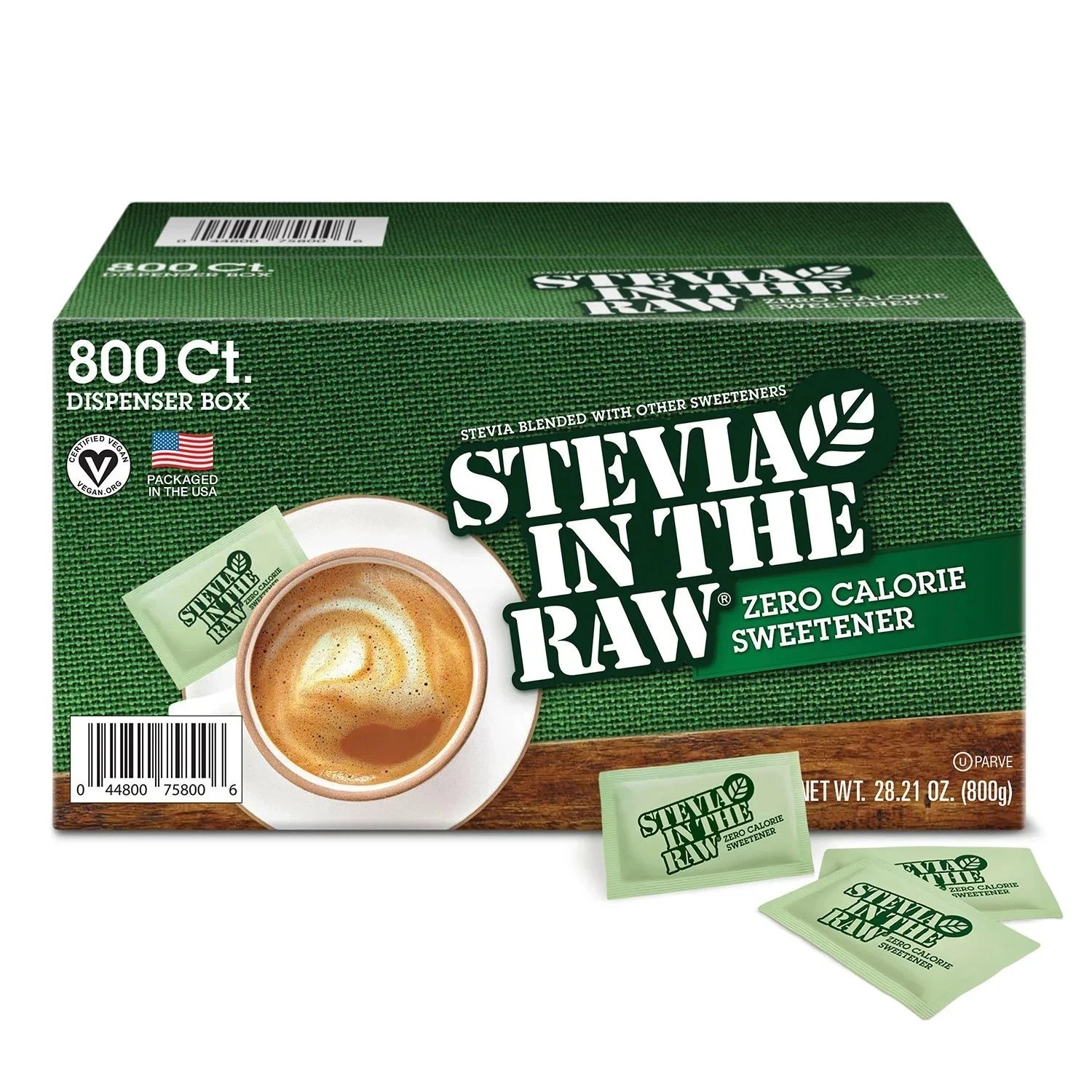 Stevia In The Raw Plant-Based Zero Calorie, Sweetener Packets 800 ct. FREE SHIP