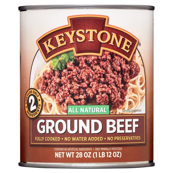 Keystone All Natural Ground Beef, 28 oz Can