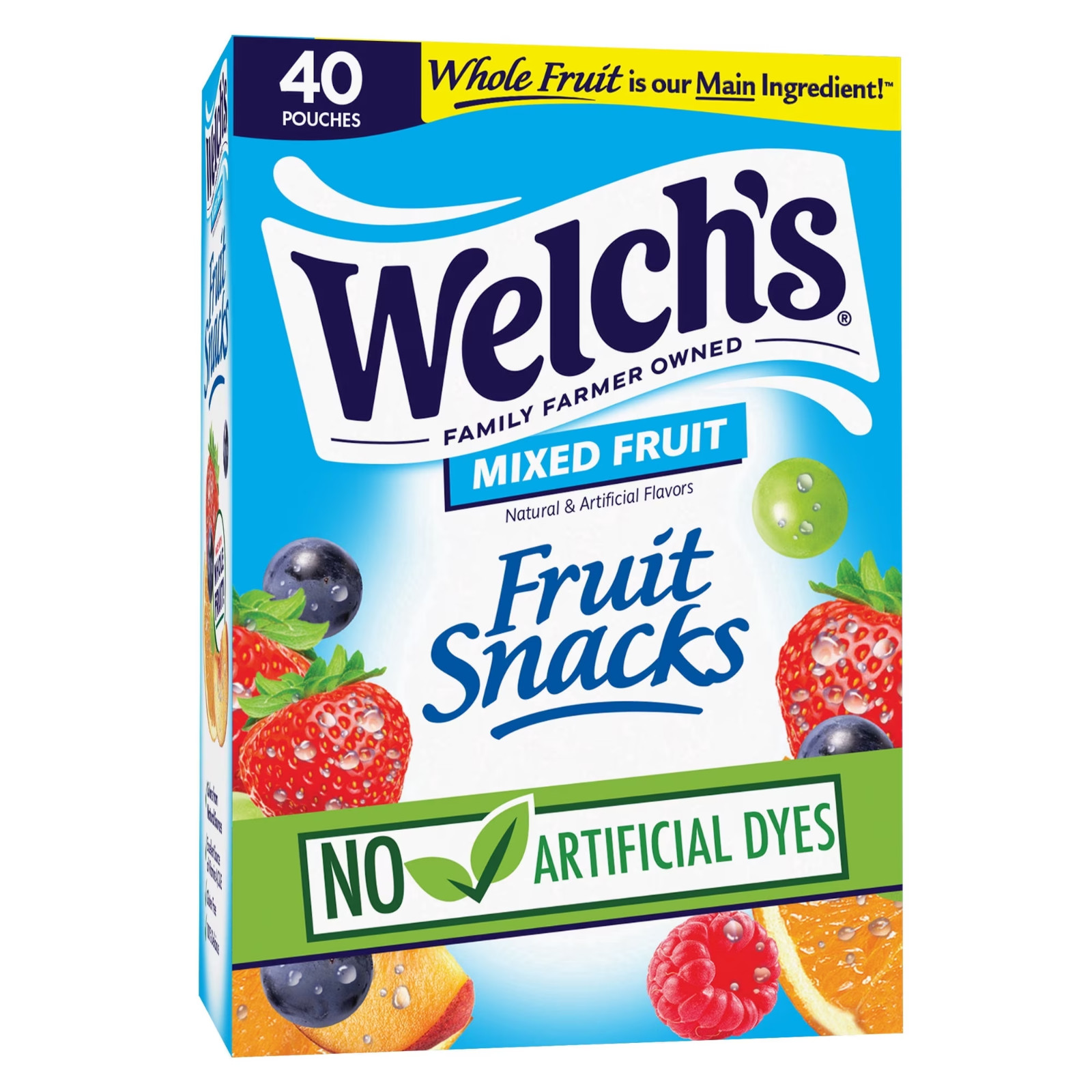 Welch’s Fruit Snacks Gluten Free Mixed Fruit Soft Fruit Snacks, .8 oz, 40 Count.