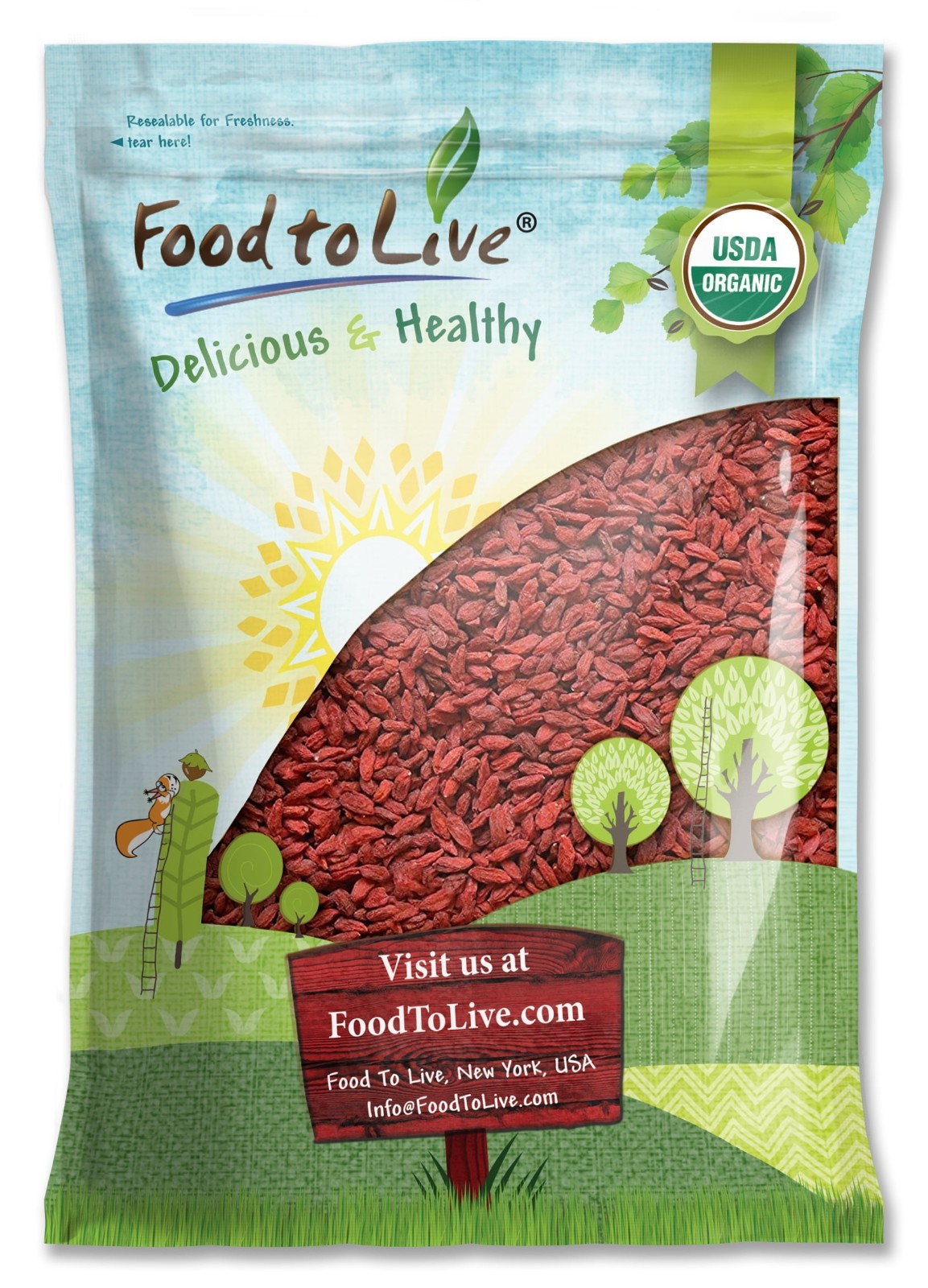 Organic Goji Berries – Non-GMO, Raw, Vegan – by Food To Live
