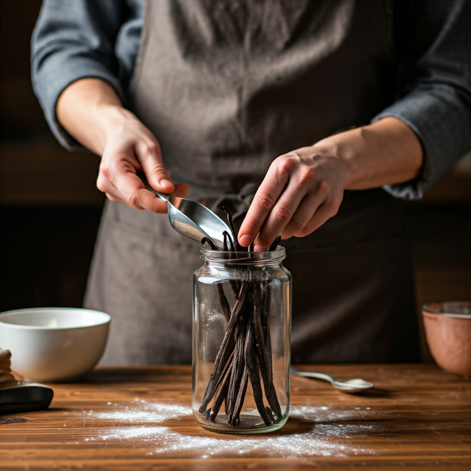 Whole Vanilla Beans, Vanilla Beans Grade A, Great For Vanilla Extract & Baking