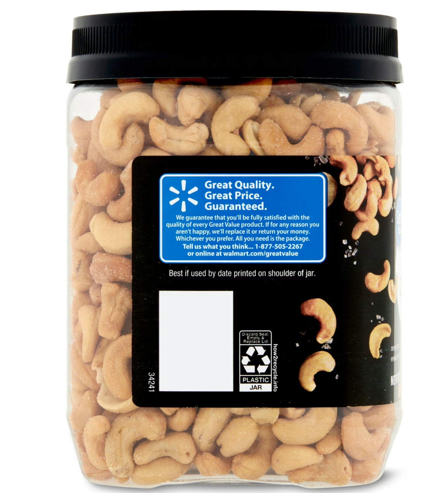 Great Value Deluxe Whole Cashews, 30 oz