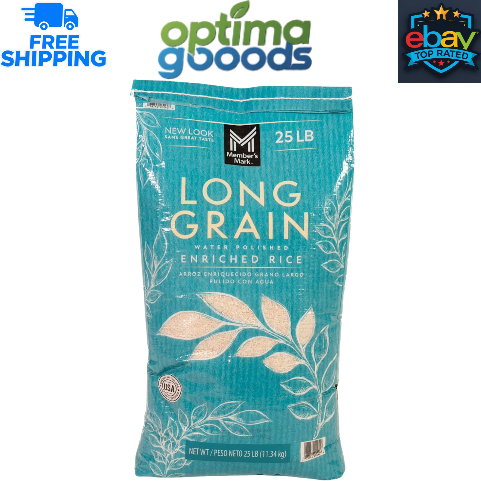 Member’s Mark Long Grain White Rice 25 lbs Bulk Bag – Premium Quality.