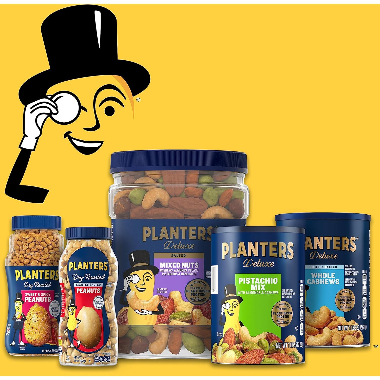Mixed Nuts, Salted, 27 Oz, Resealable Jar – Salted Nuts with Less than 50% Peanu