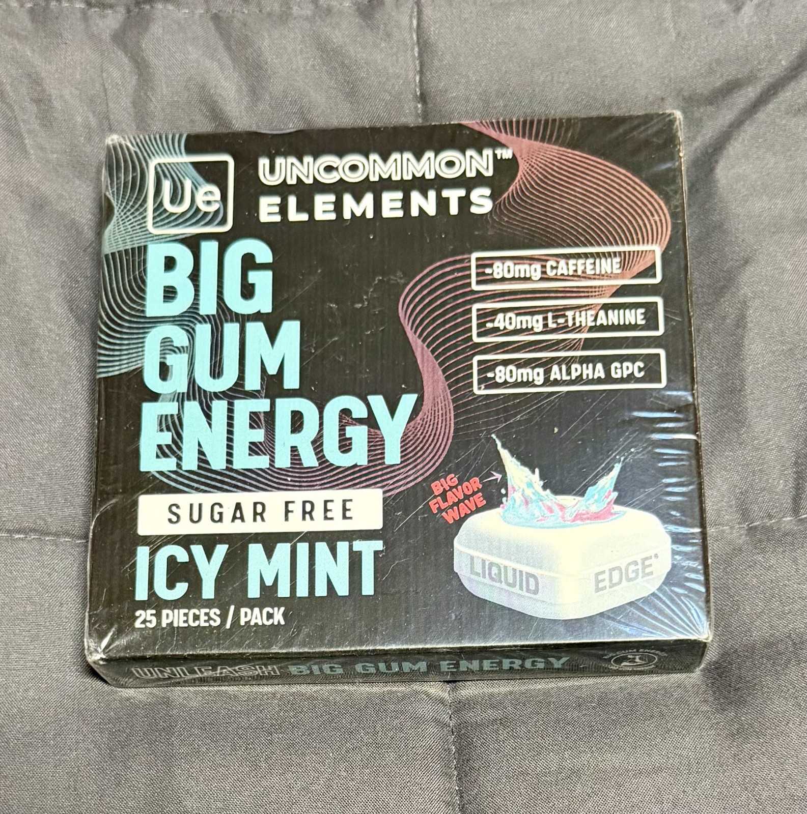 Ue Uncommon Elements Big Gum Energy Sugar Free Icy Mint Caffeine L-Theanine