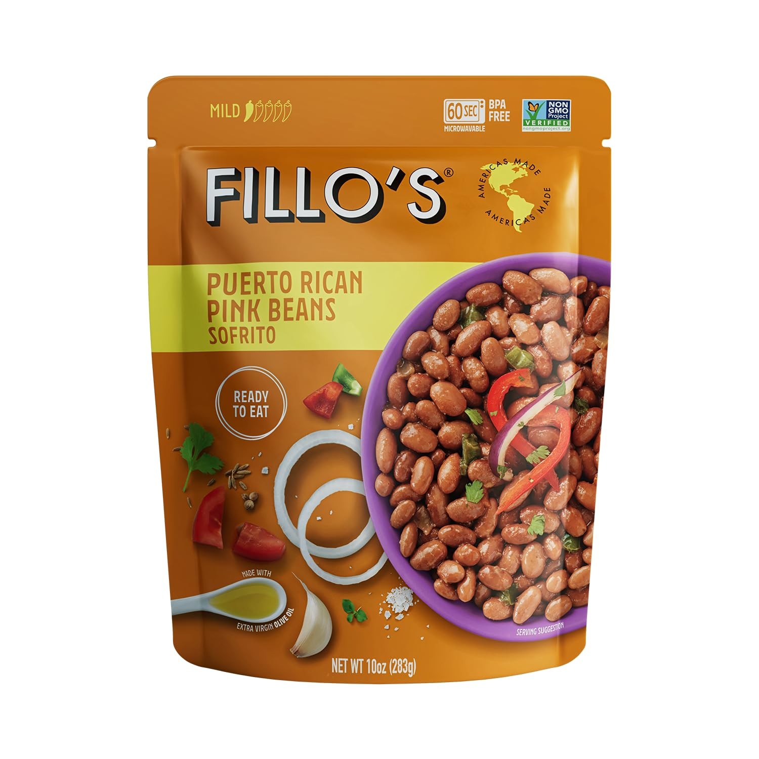 Fillos Puerto Rican Pink Beans & Sofrito, 10 OZ 10 Ounce (Pack of 1)