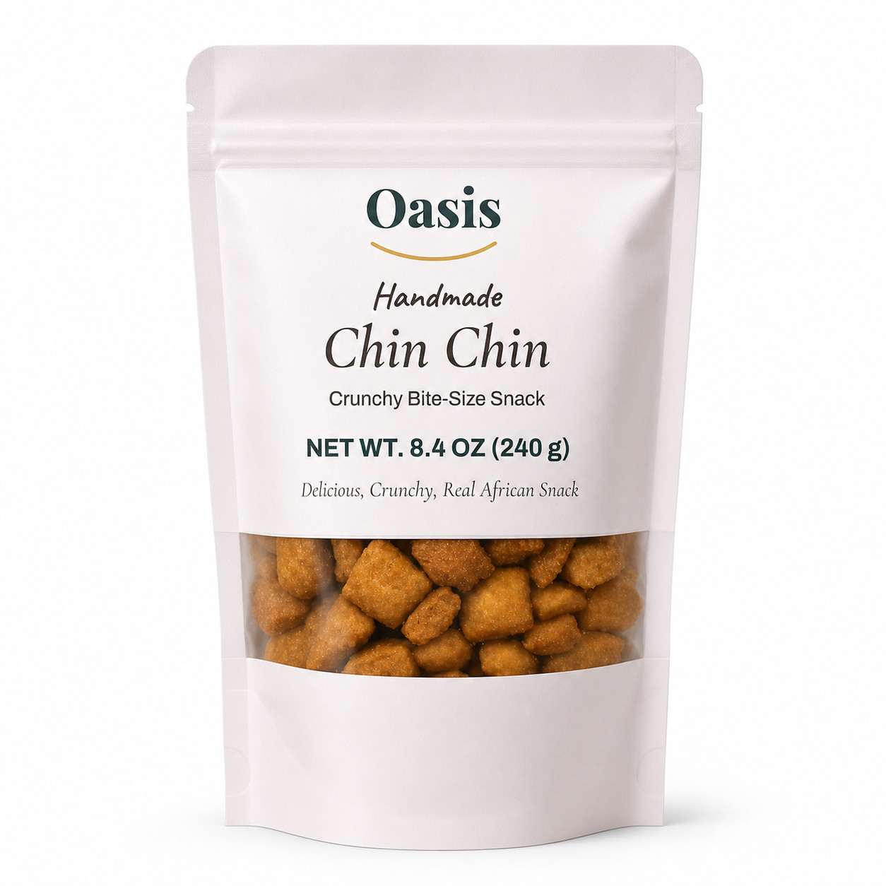 Oasis Handmade Chin Chin, Crunchy Bite-Size African Snack, 8.4 oz