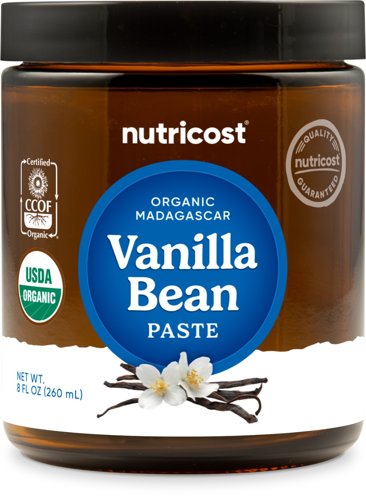 Nutricost Organic Madagascar Vanilla Bean Paste (8 oz) – For Baking and Cooking
