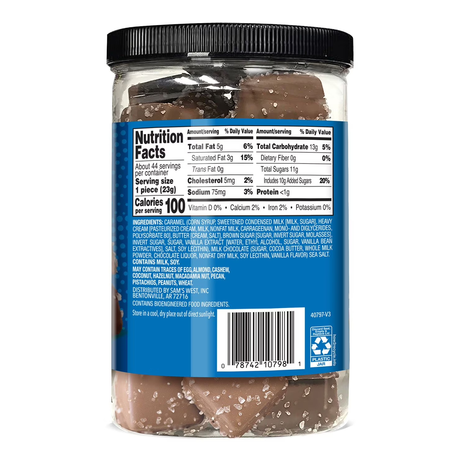 Member’s Mark Milk Chocolate Sea Salt Caramels 36 oz Gourmet Candy Bulk