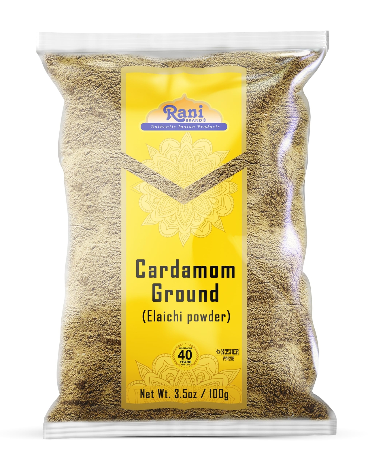 Rani Cardamom (Elachi) Ground, Powder Indian Spice 3.5oz (100g)