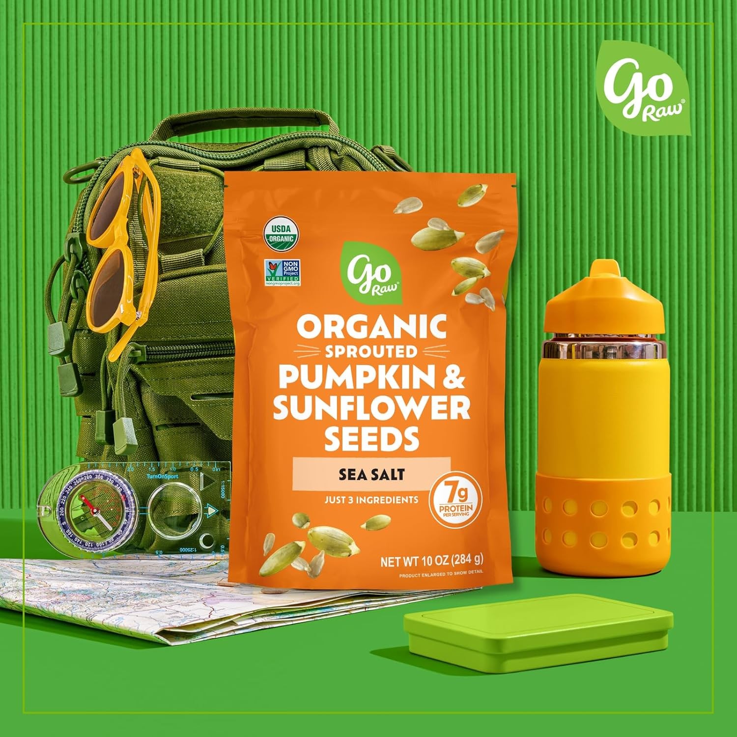 Go Raw Organic Sprouted Pumpkin & Sunflower Seeds, 10 oz, Sea Salted, Keto, Kosh