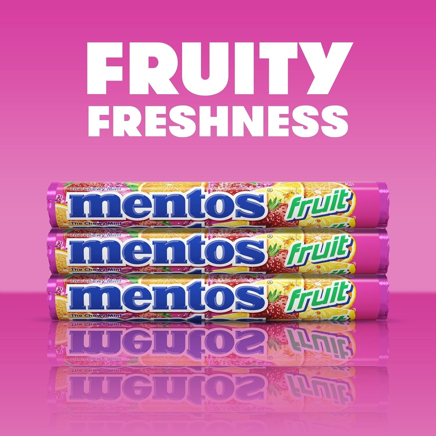 Chewy Mint Candy Roll, Fruit, 14 Pieces Per Roll, 6 Count Pack