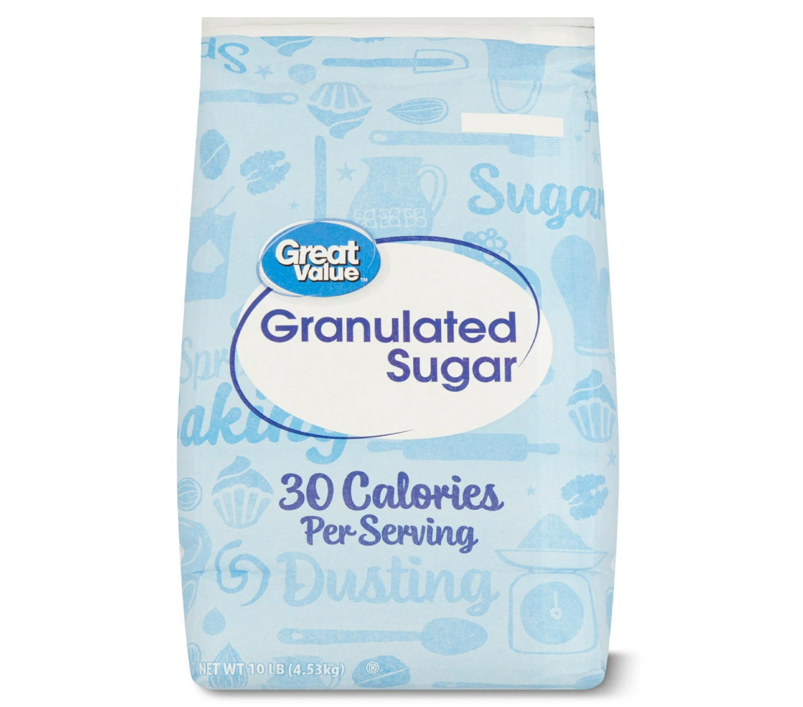 Great Value Pure Granulated Sugar, 10lb free & fast Shipping