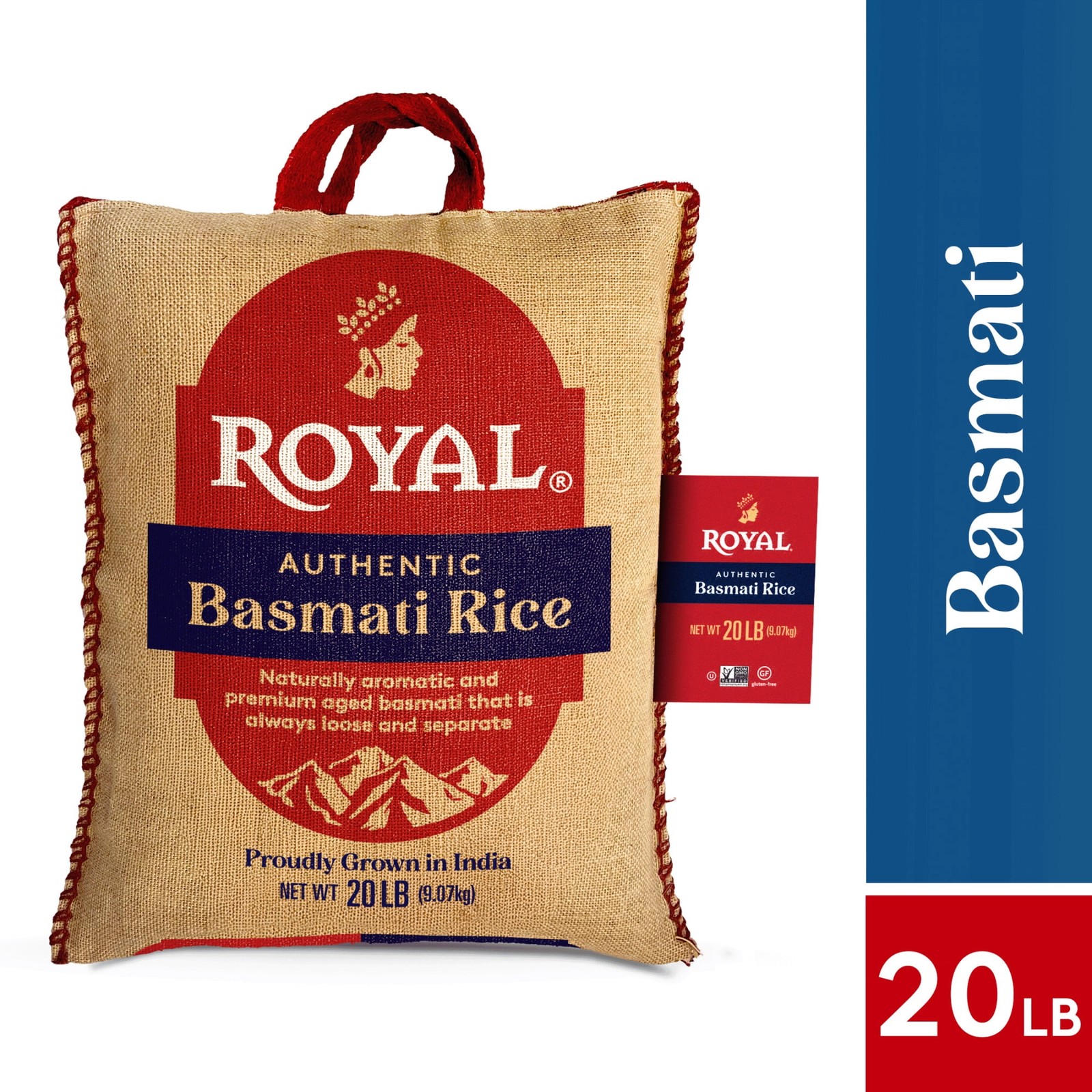 Naturally Aged Indian White Basmati Rice, Long-Grain, Gluten-free – 20 lb. Bag
