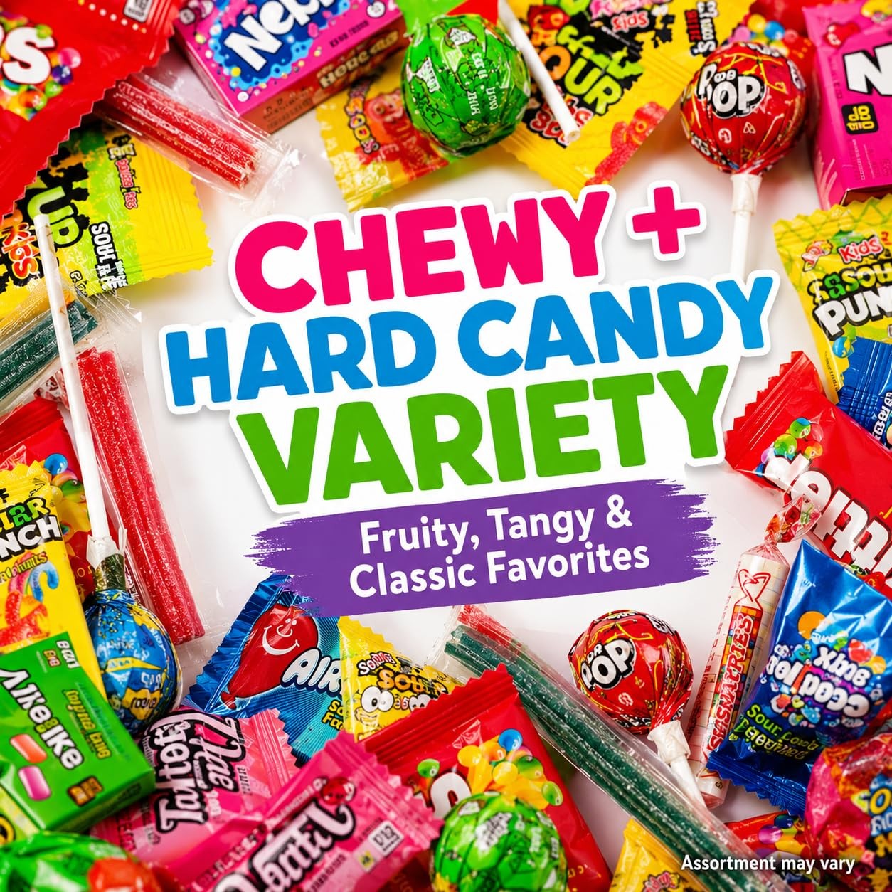 Bulk Candy Variety Pack 2 LB, Individually Wrapped Assorted Chewy & Hard 2LBS