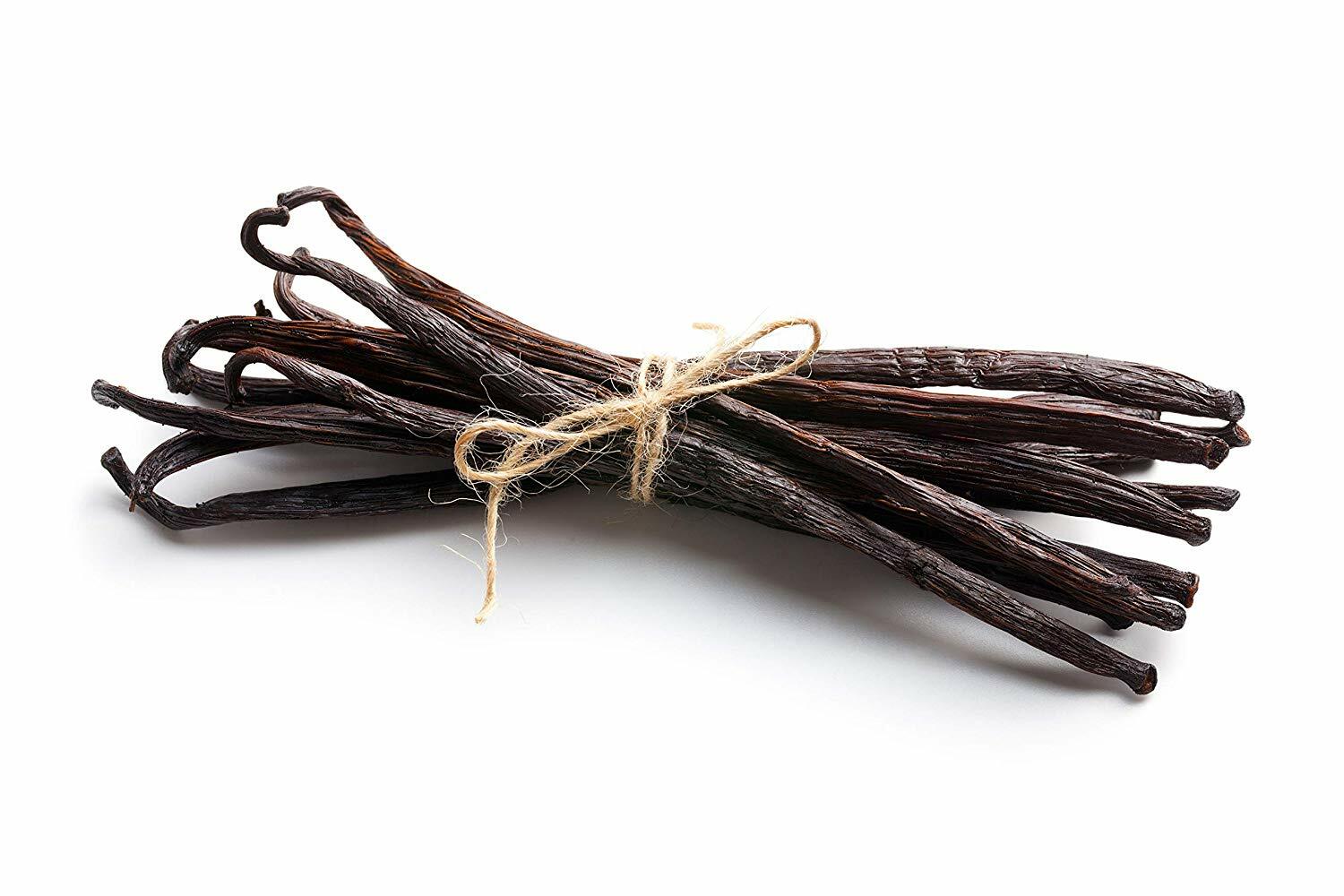 10 Tahitian Bourbon Vanilla Beans Grade B, Whole Beans for Baking and Extract