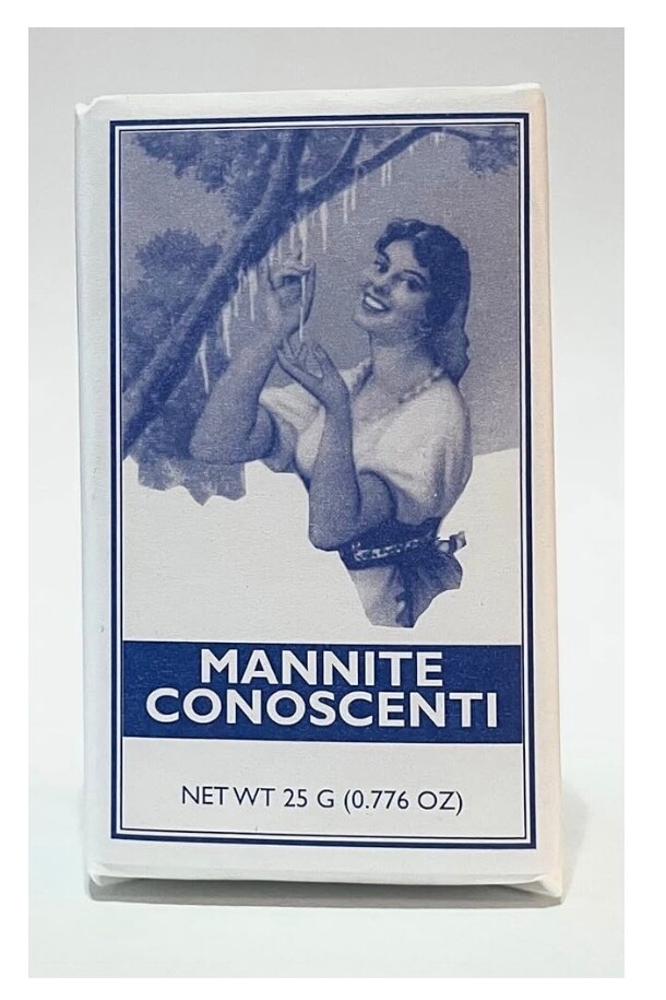 Mannite Conoscenti natural sugar sweetener «40 bars» in a box made in Italy