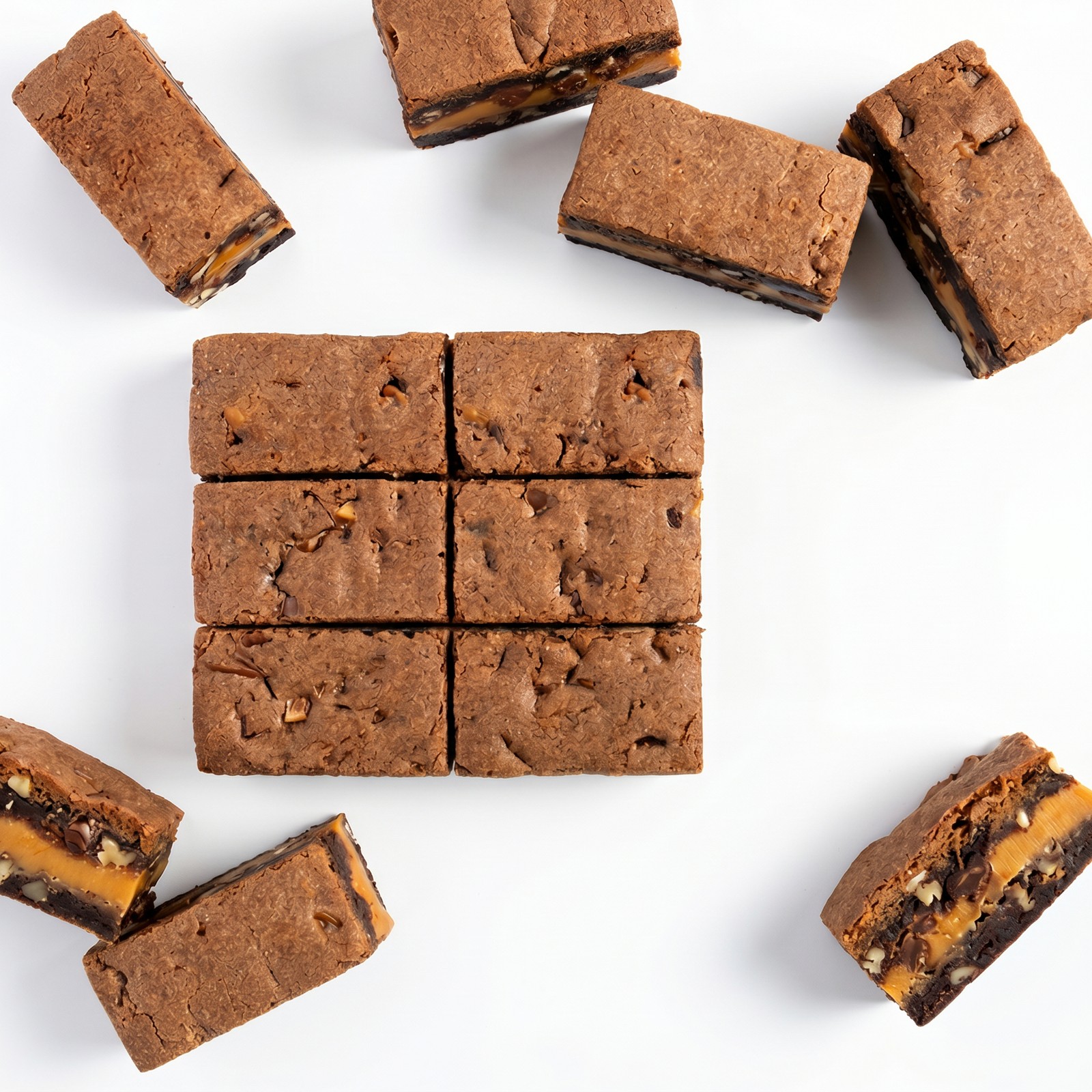 Killer Brownie Caramel Pecan Brownie Bars 15 Count, 3 Pack (5 Bars Each) Gourmet